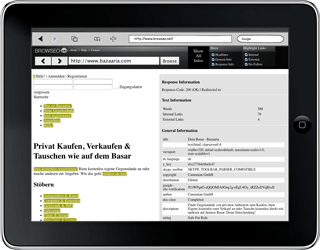 Browseo interface showing SEO-optimized view